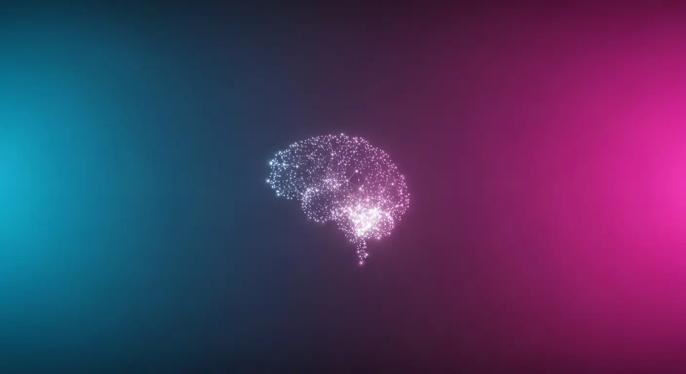 Abstract representation of data points forming a brain